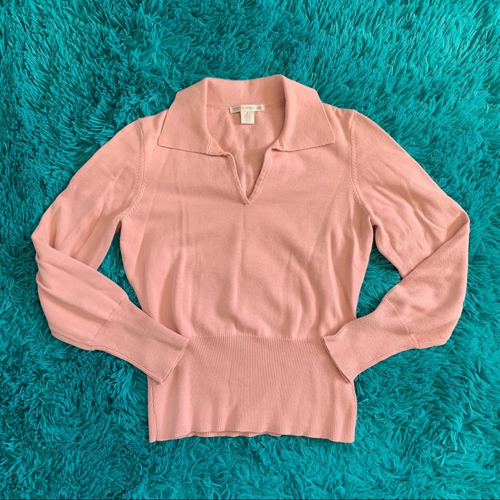 Pastel pink collared sweater